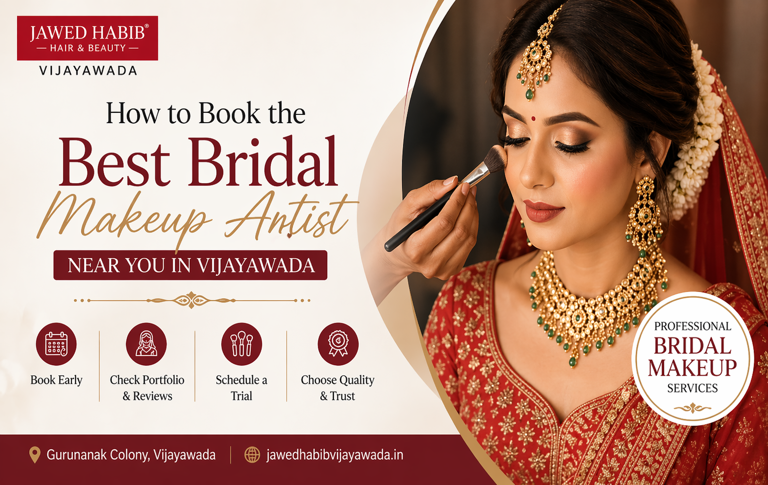 How to Book the Best Bridal Makeup Artist Near You in Vijayawada