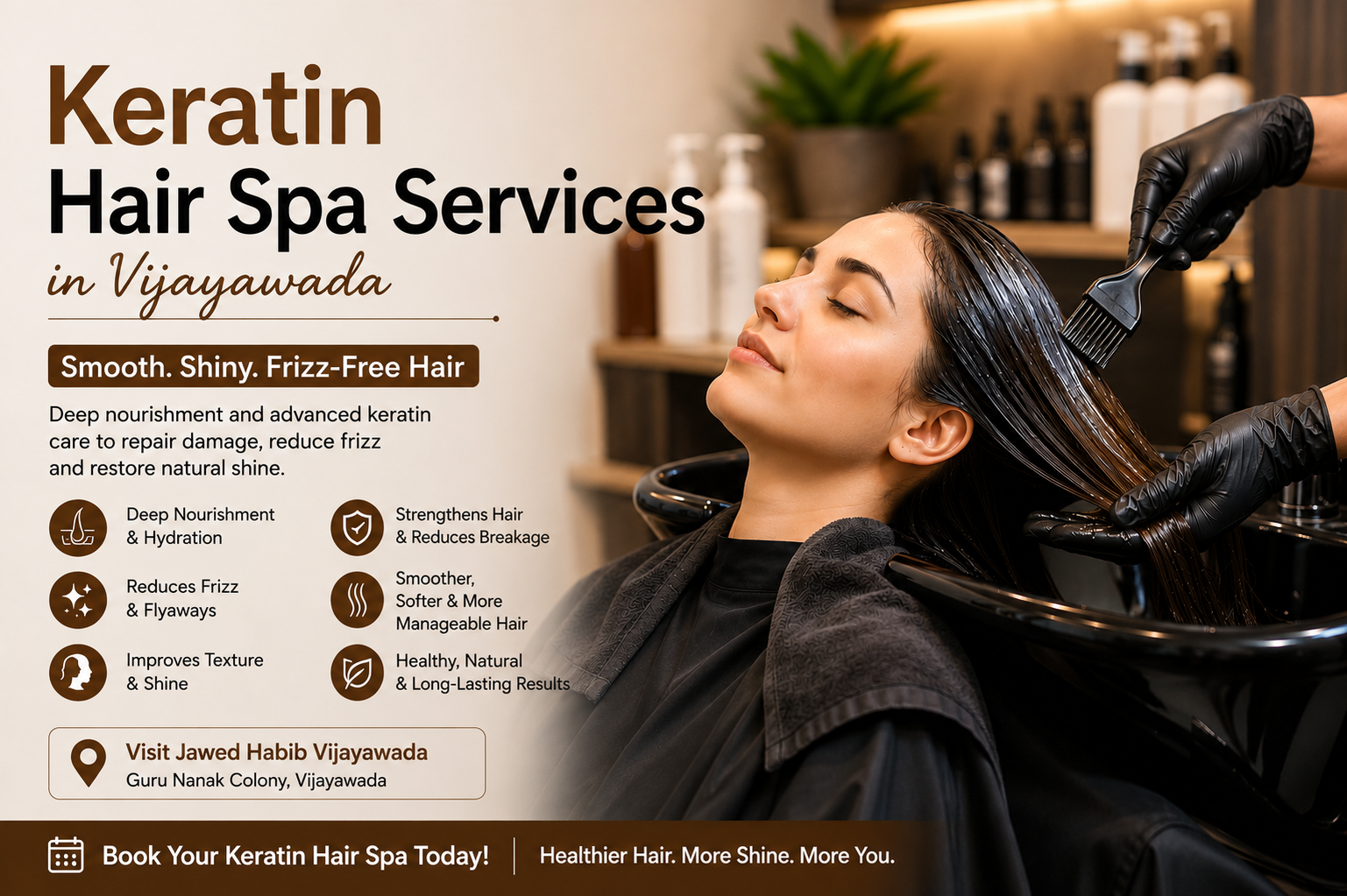 Keratin Hair Spa Services in Vijayawada | Jawed Habib Vijayawada