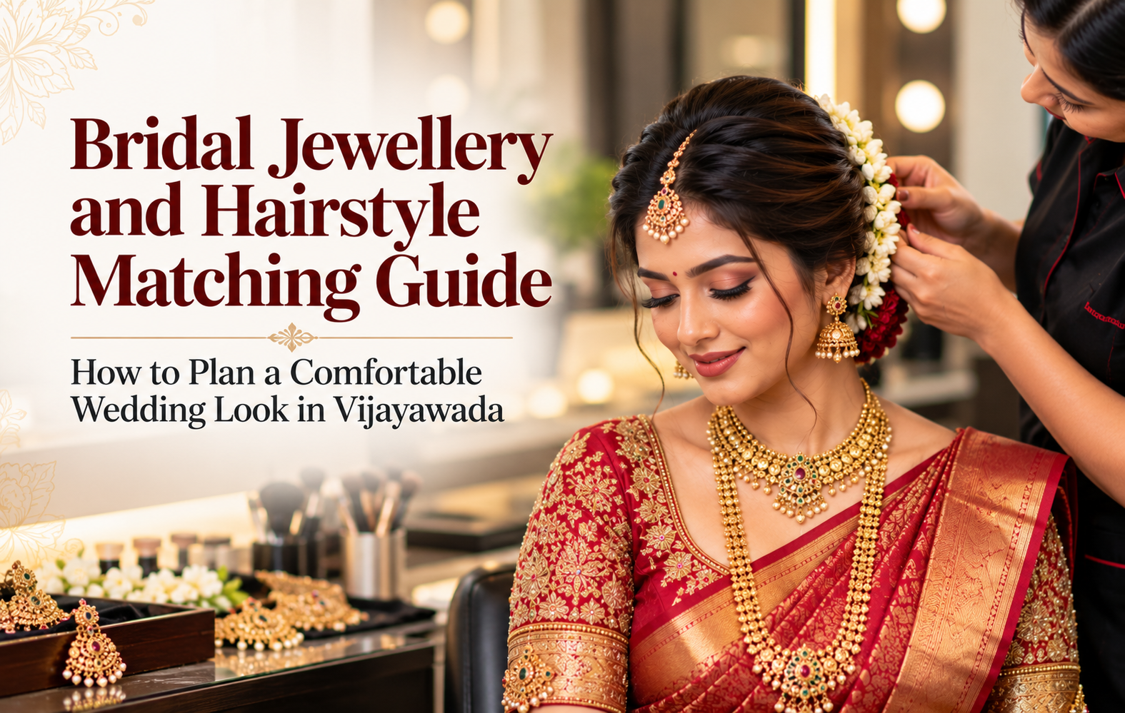 Bridal Jewellery and Hairstyle Matching Guide: How to Plan a Comfortable Wedding Look in Vijayawada