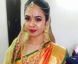 Bridal makeup session by professional makeup artist