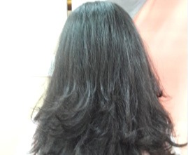 Professional hair styling for female client
