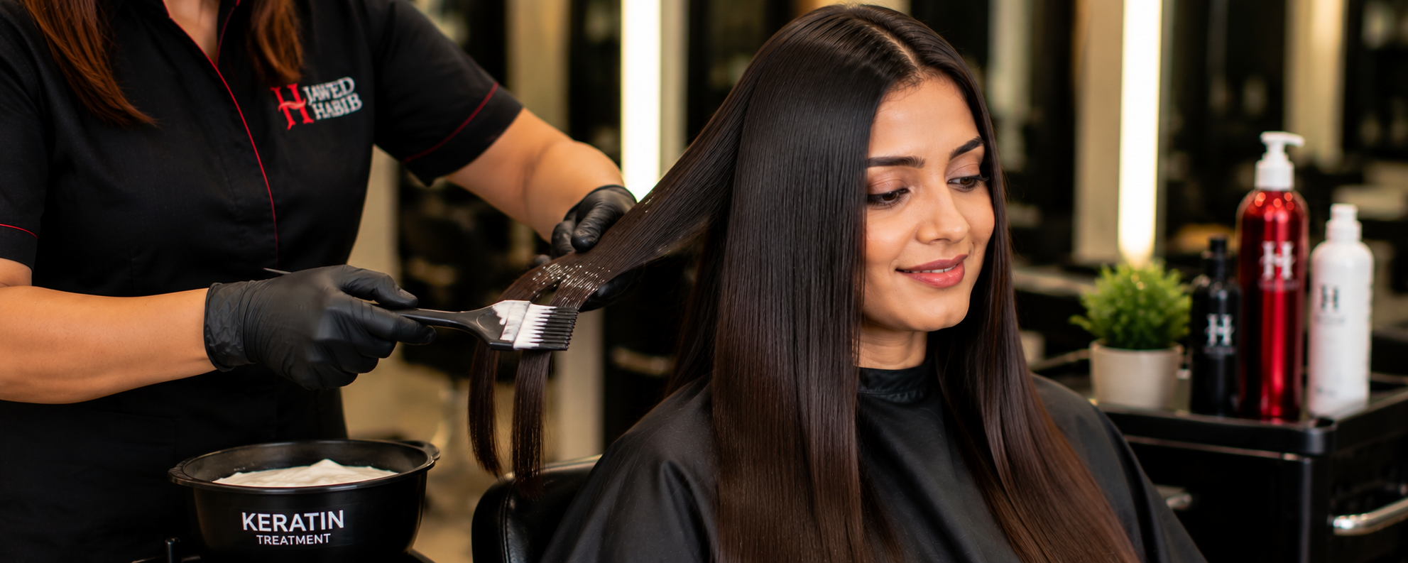 Keratin hair treatment service in Vijayawada