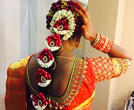 Bridal makeup session at Jawed Habib salon in Vijayawada