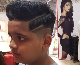 Comfortable salon experience for kids during haircut
