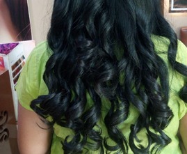 Professional hair styling for female client