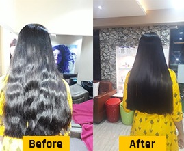 Professional hair styling for female client